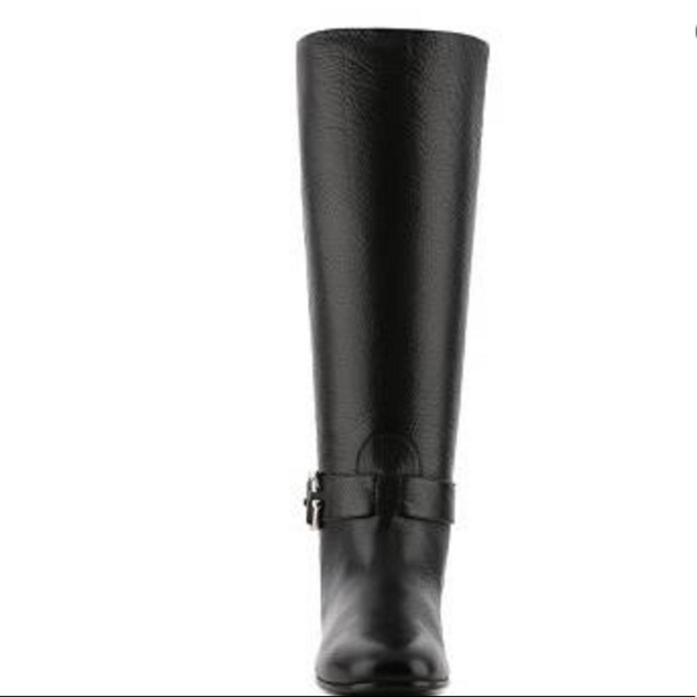 Gucci Black Leather Interlocking G Sachalin Pull-on Riding Boots Sz 7 US / 37 EU - Picture 3 of 16
